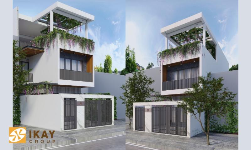 Không gian nội thất tối giản, hiện đại bên trong mẫu nhà ống 2 tầng 2023